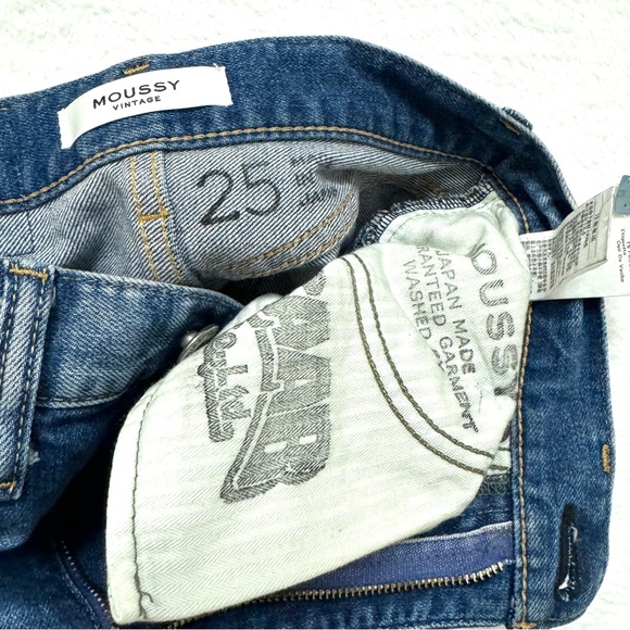 Moussy sz 25 Vintage Flare Denim Jeans Denim Japan Blue High Waist - Picture 5 of 7
